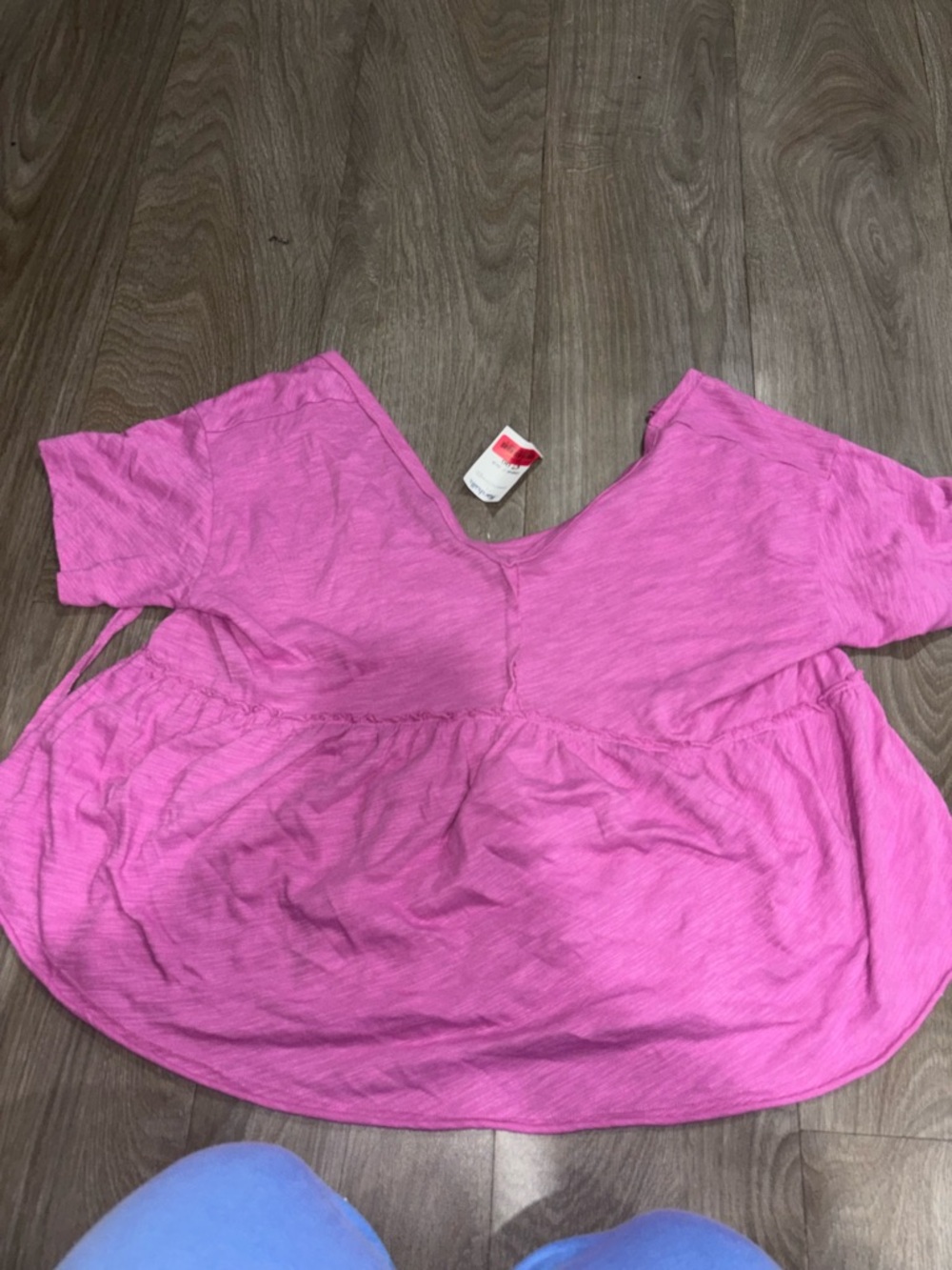 American Eagle Outfitters Hot Pink V‑Neck Babydoll Tunic